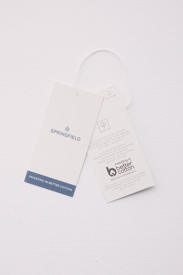 Springfield Camiseta manga vuelta trabilla estampada rojo