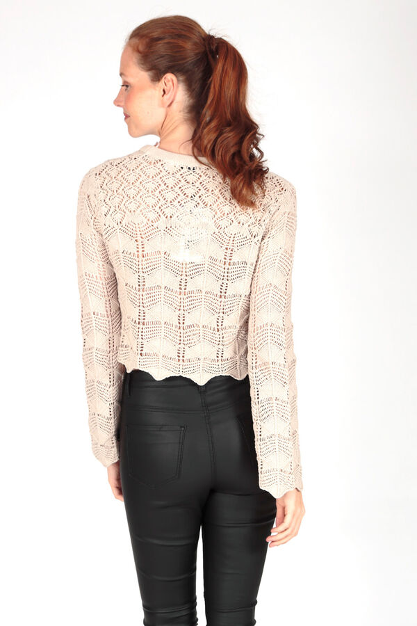 Brave Soul Jersey troquelado con cuello caja marfil