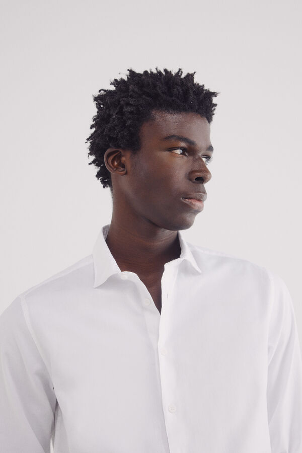 Springfield Camisa vestir estructura blanco