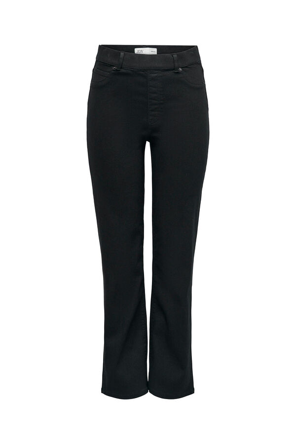 JDY Jeans retas de tecido elástico preto