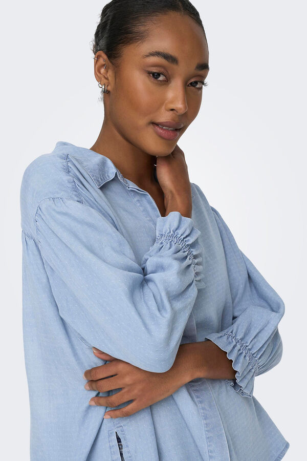 Only Camisa de ganga azul