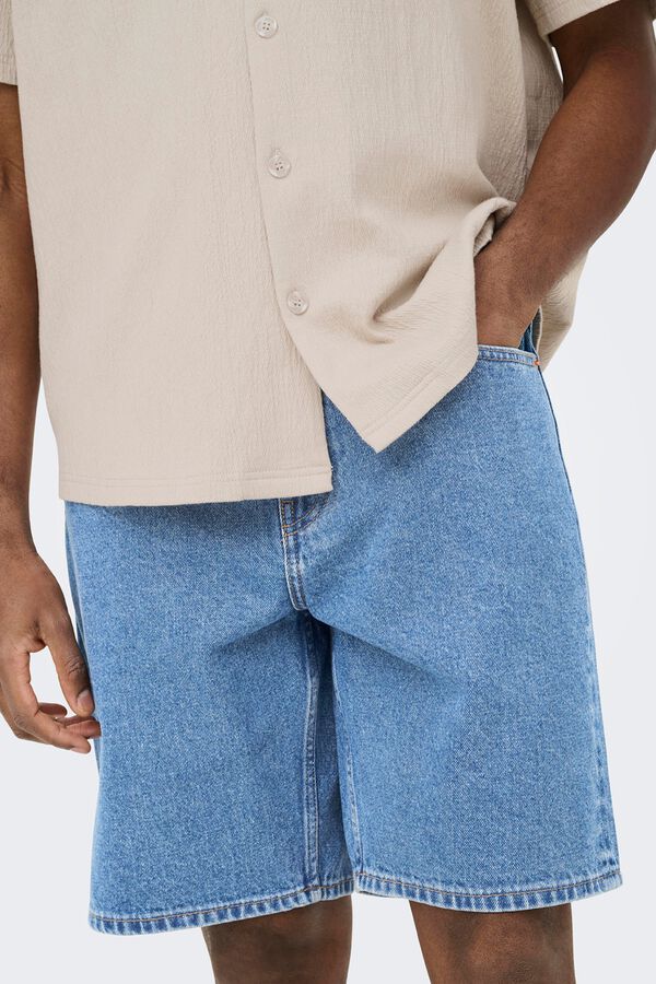 Only & Sons Bermuda vaquera azul