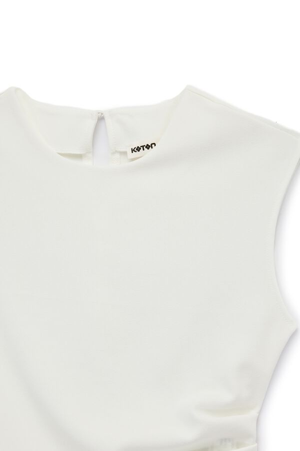 Koton Top sem mangas drapeado branco