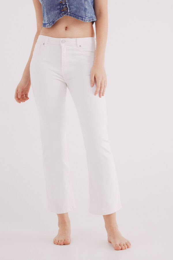 Springfield Jeans kick flare color blanco