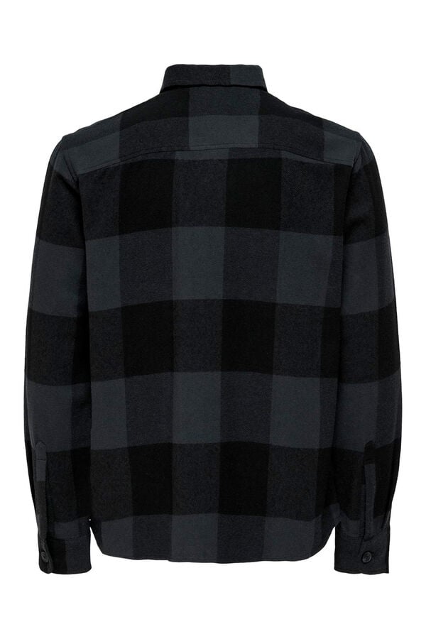 Only & Sons Camiseta xadrez regular fit azul