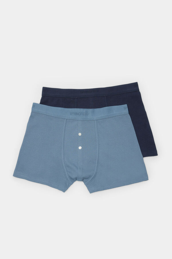 Springfield Pack 2 boxers em rib azul