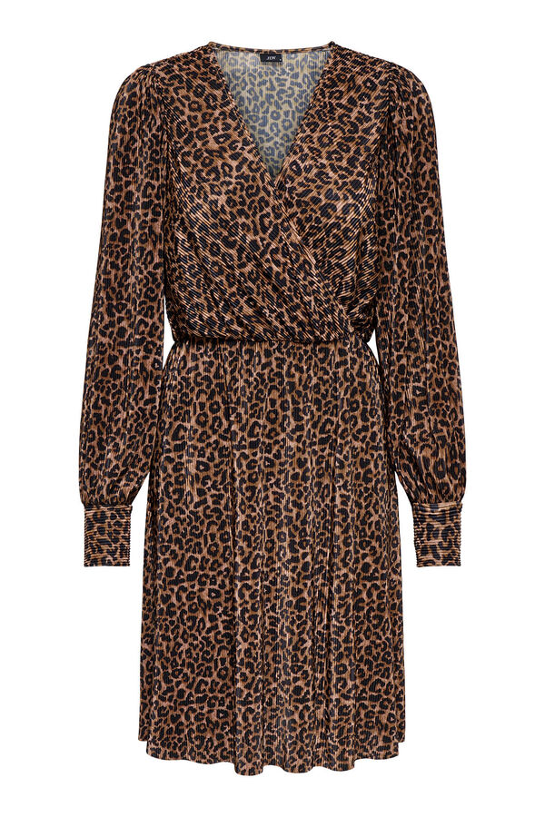 JDY Vestido curto envolvente cru