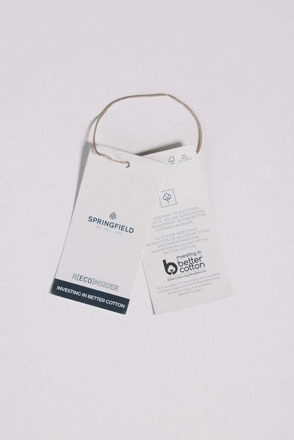 Springfield Calças chino cor corte comfort slim fit azul