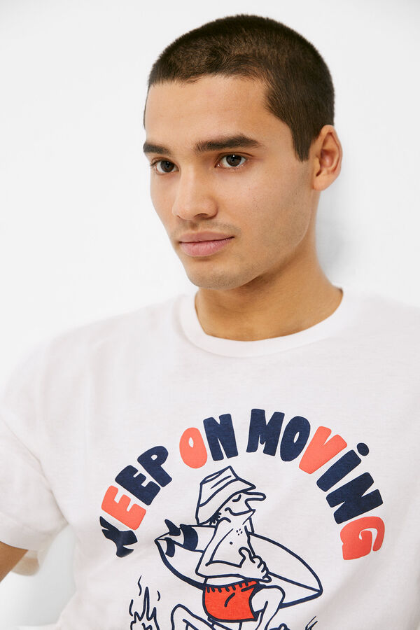 Springfield Camiseta burning marfil