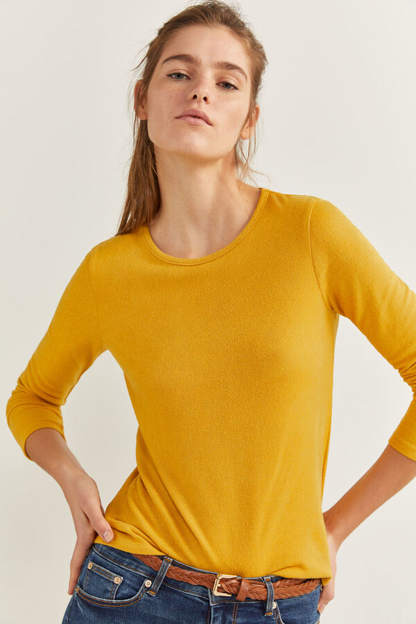 Springfield Camiseta lace espalda amarillo