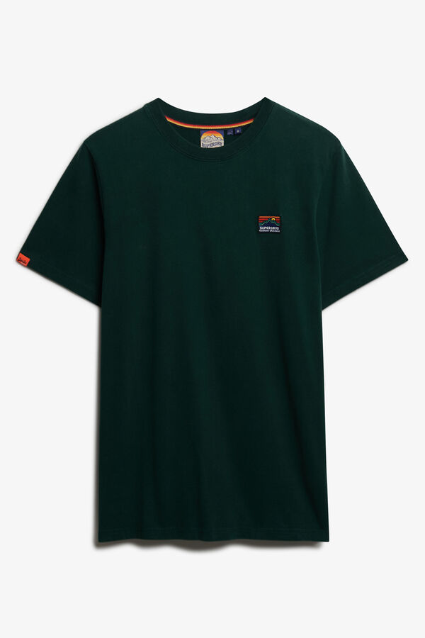 Superdry Camiseta de manga manga curta com gola redonda verde