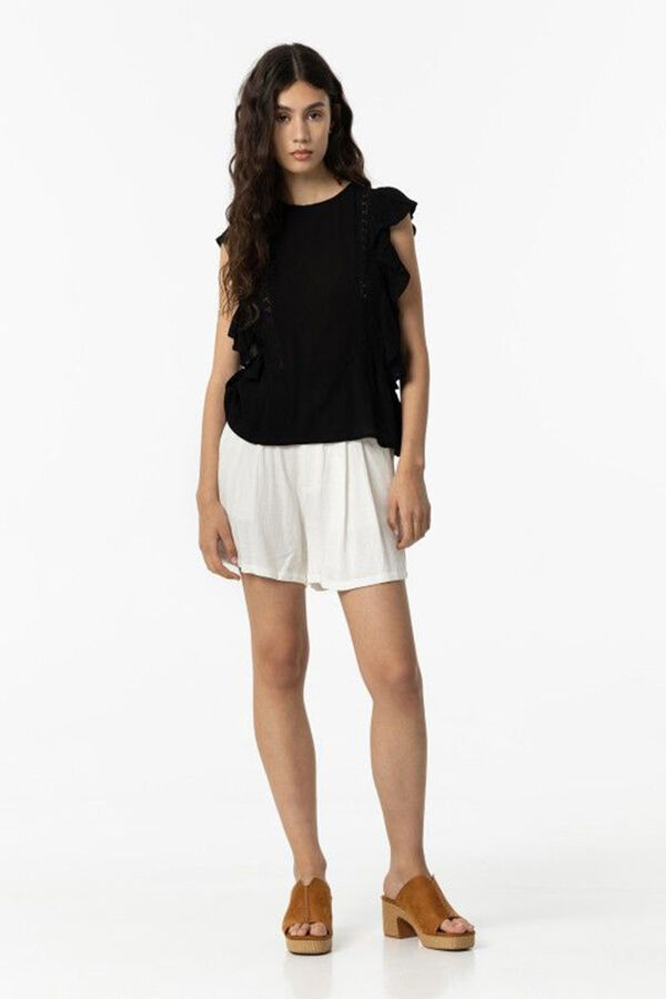 Tiffosi Bermuda com linho branco