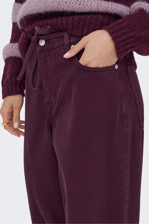 Only Cal&ccedil;a jeans barril estampado