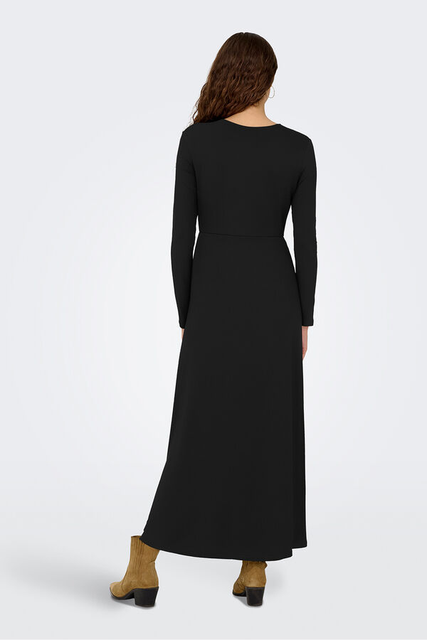 JDY Vestido largo fluido negro
