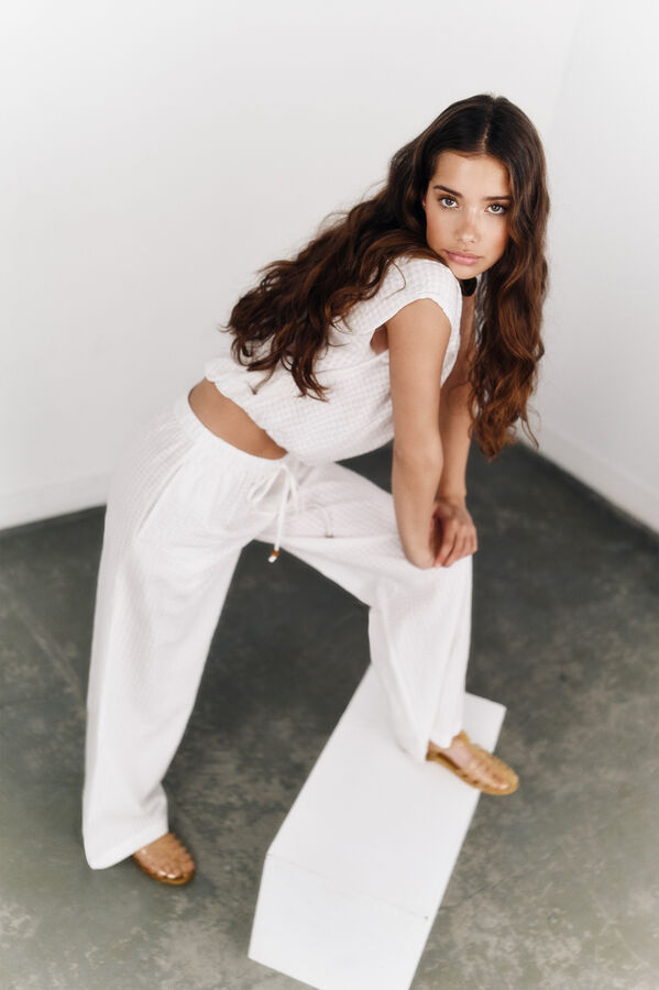 High Spirits Calças goiaba branco