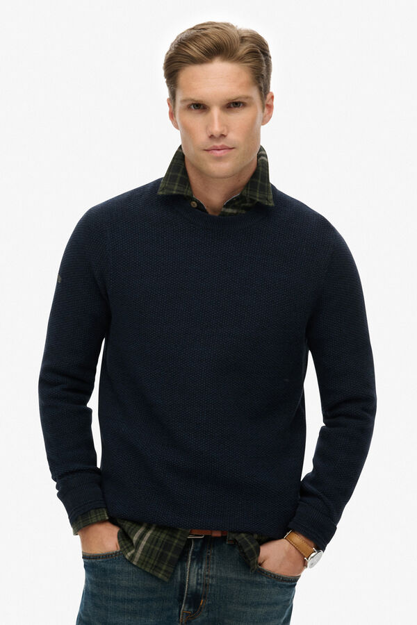 Superdry Jersey cuello redondo azul