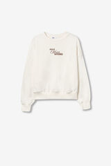 Tiffosi Young Sudadera Oversized con mensaje beige
