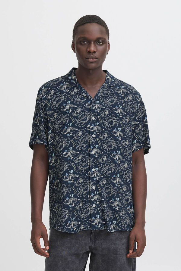 Blend Camisa de manga curta Bhascot  azul