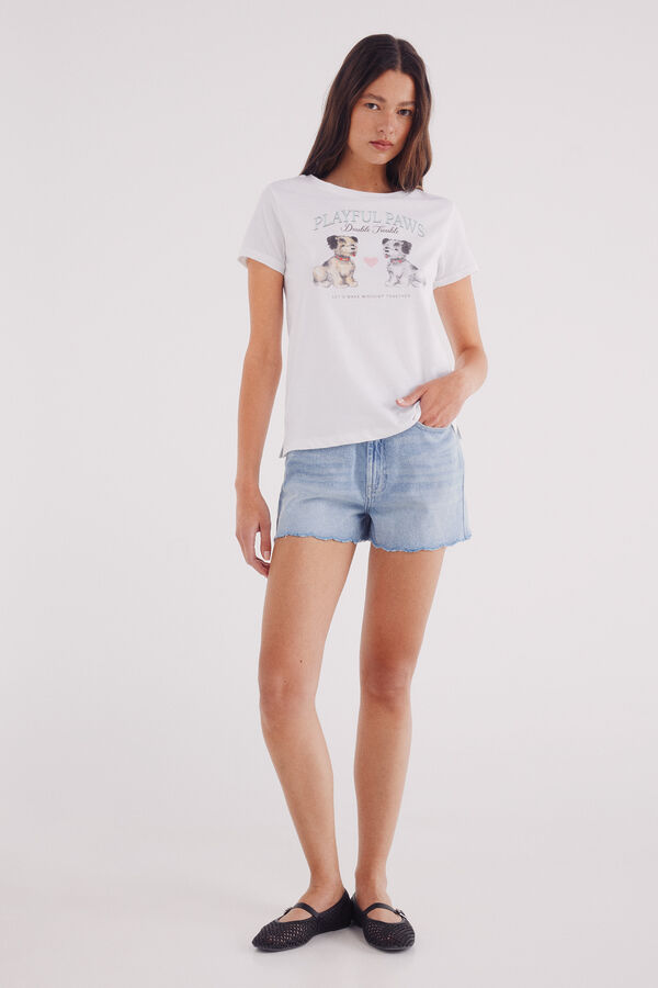 Springfield Camiseta gr&aacute;fica blanco