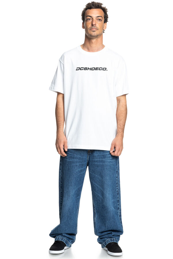 DC Shoes Whereabouts - Camiseta masculina de manga curta branco