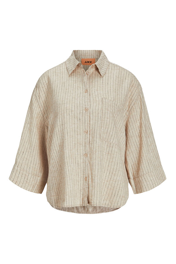 Jack & Jones Camisa de ver&atilde;o oversized cinzento