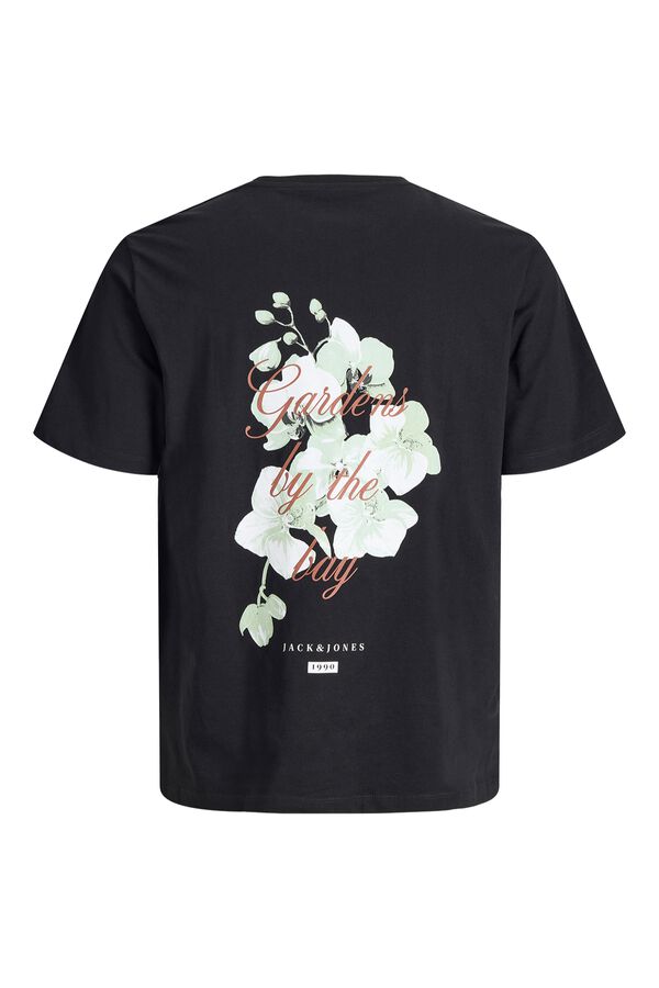 Jack & Jones Camiseta relaxed backprint negro