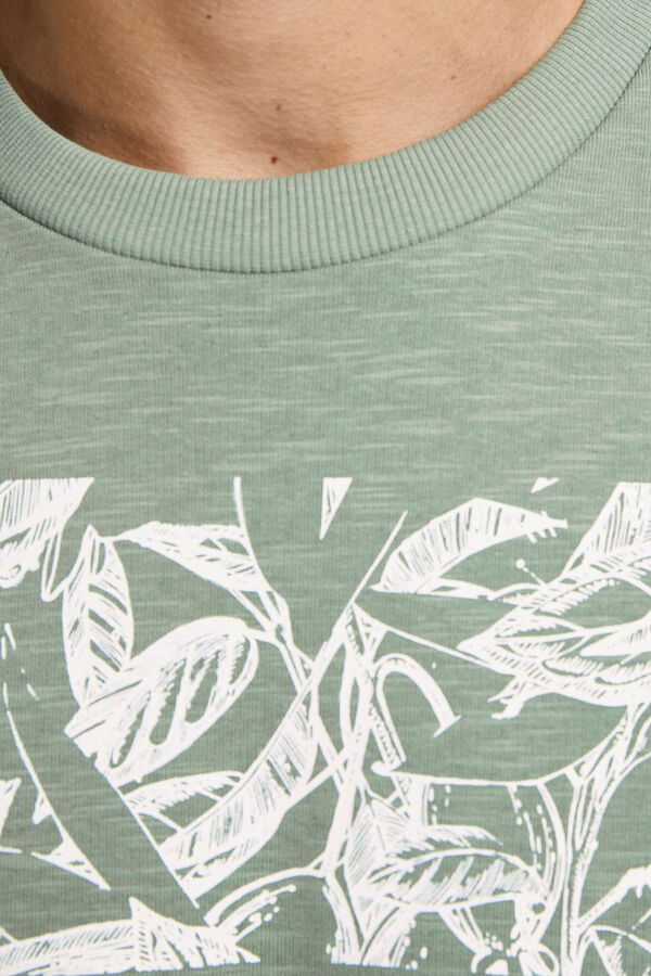 Springfield Sweatshirt logo gola redonda verde