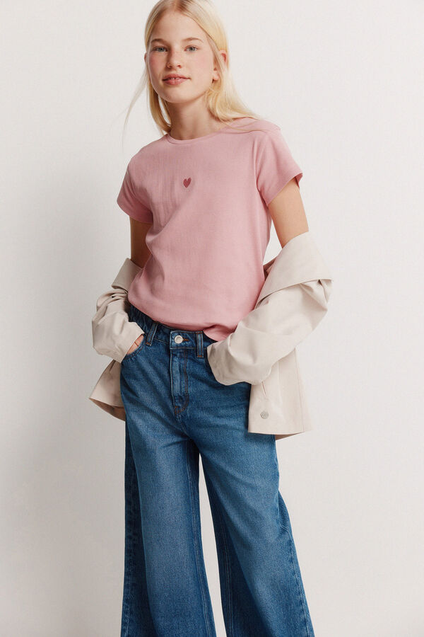 Springfield Kids Jeans culotte para menina azul