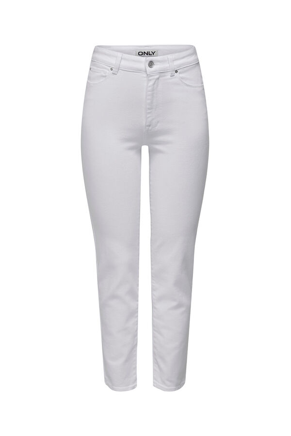 Only Jeans slim cintura alta branco