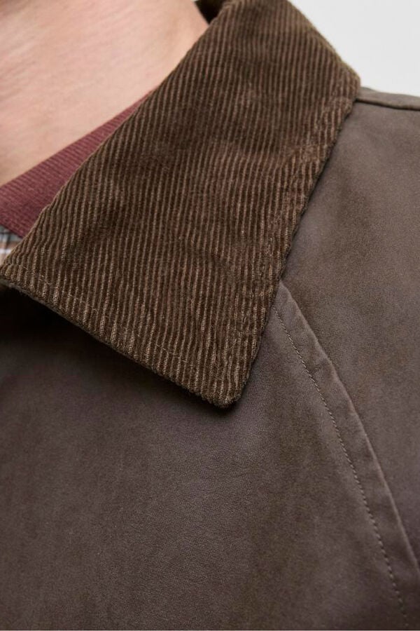 Jack & Jones Cazadora cuello pana marr&oacute;n
