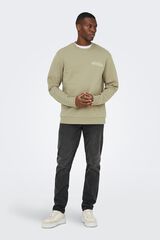 Only & Sons Sweatshirt gola redonda bege
