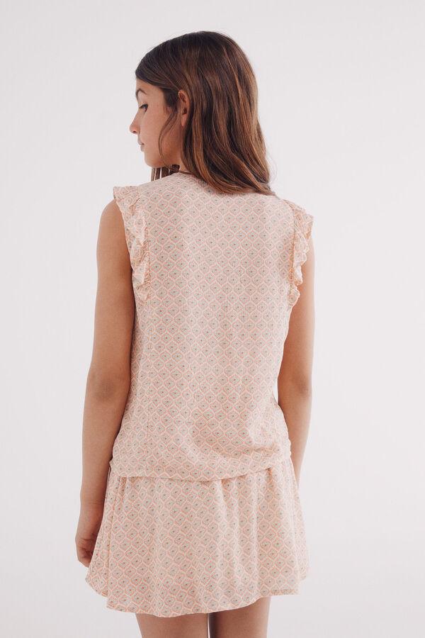 Springfield Kids Saia curta de menina com gravata cru