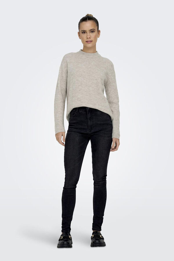 Only Jersey de punto liso gris