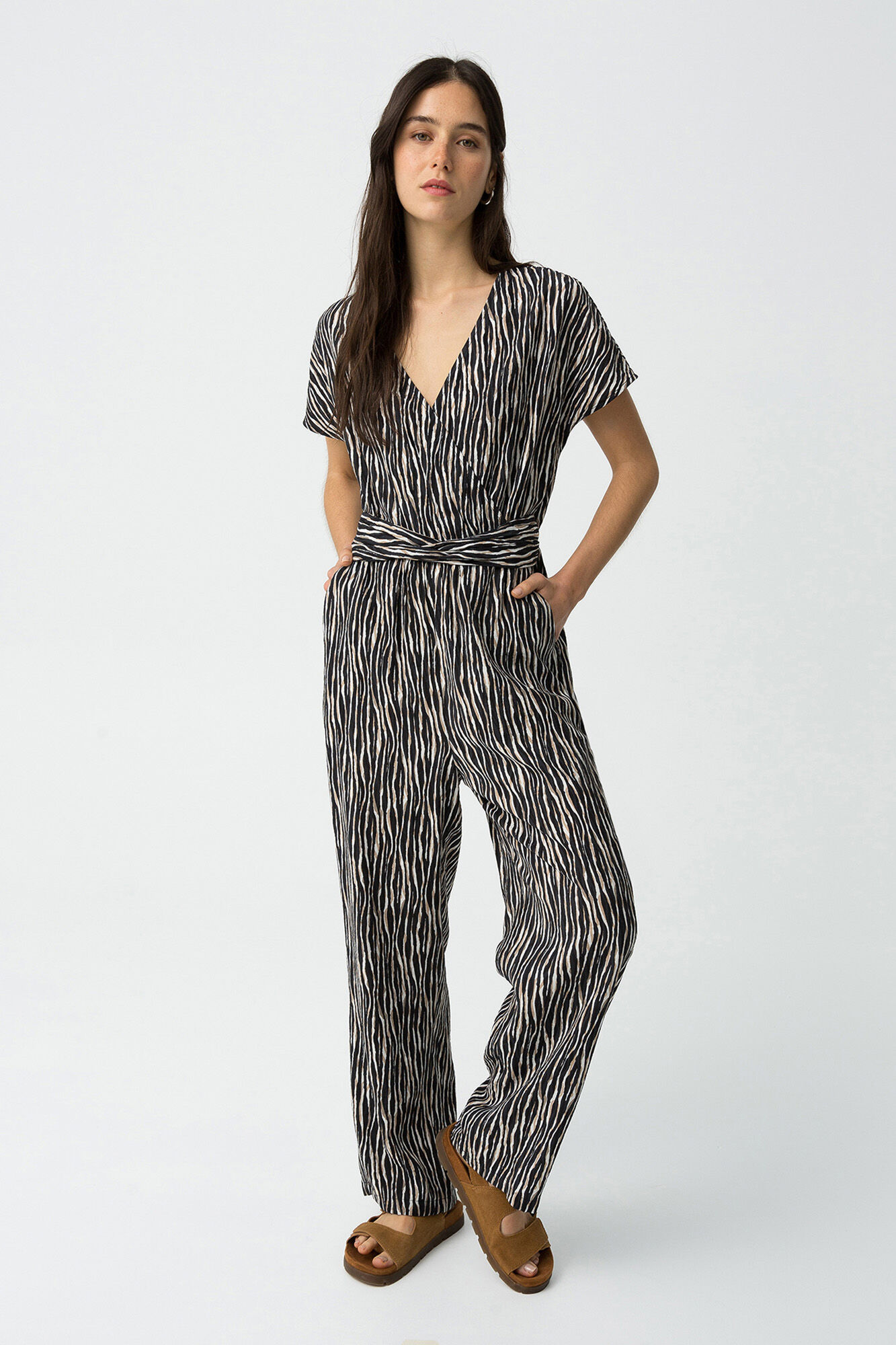 Tiffosi Mono estampado con cintur&oacute;n