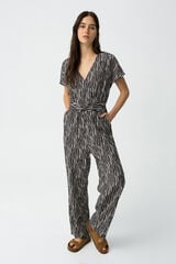 Tiffosi Mono estampado con cinturón negro