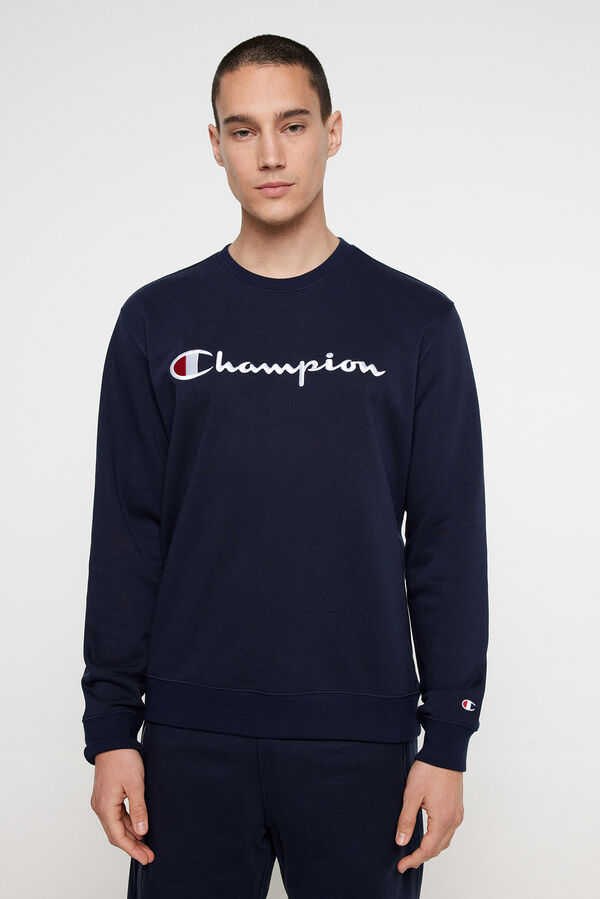 Champion Sudadera cuello caja de hombre azul