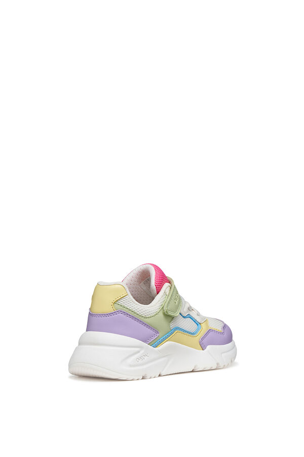 Geox T&ecirc;nis com efeito de pele branco