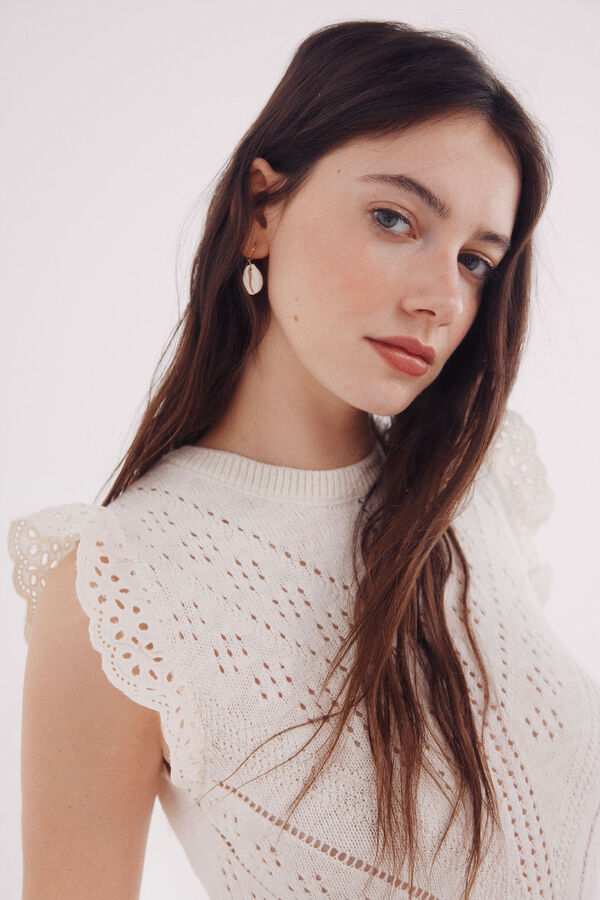 Springfield Top punto pointelle nude