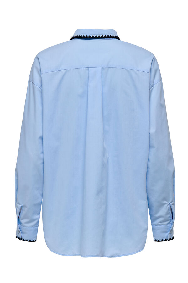 Only Camisa con detalles bordados azul