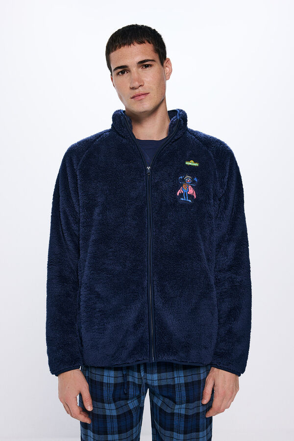 Springfield Robe curto de tecido com fecho-&eacute;clair Sesame polar &trade; azul