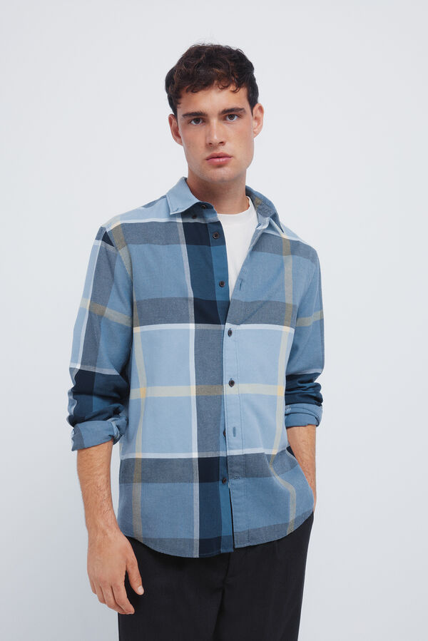 Springfield Camisa cuadros azul