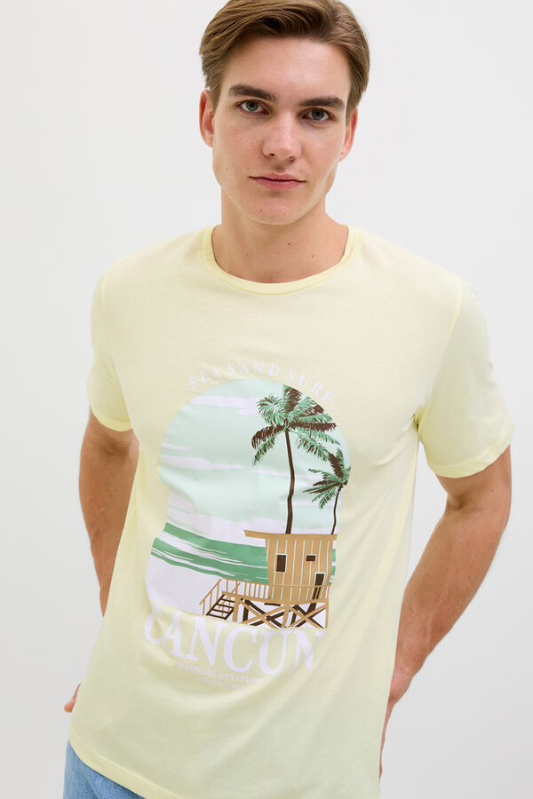 JJ REBEL Camiseta regular fit amarillo