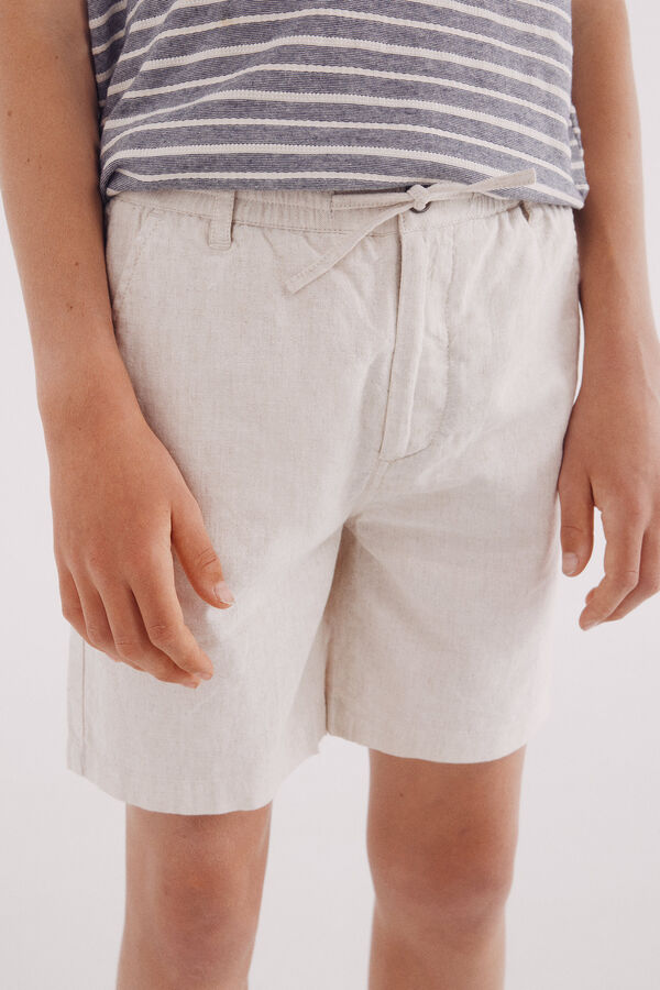 Springfield Kids Bermuda lino niño blanco