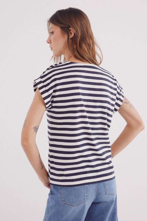 Springfield Camiseta "Daisy "rayas azul