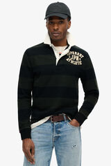 Superdry Camiseta De Rugby Manga Larga estampado