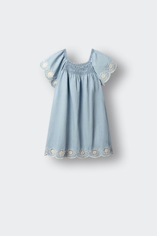 Springfield Kids Vestido bordado ni&ntilde;a azul