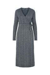 Pieces Vestido midi de lurex azul