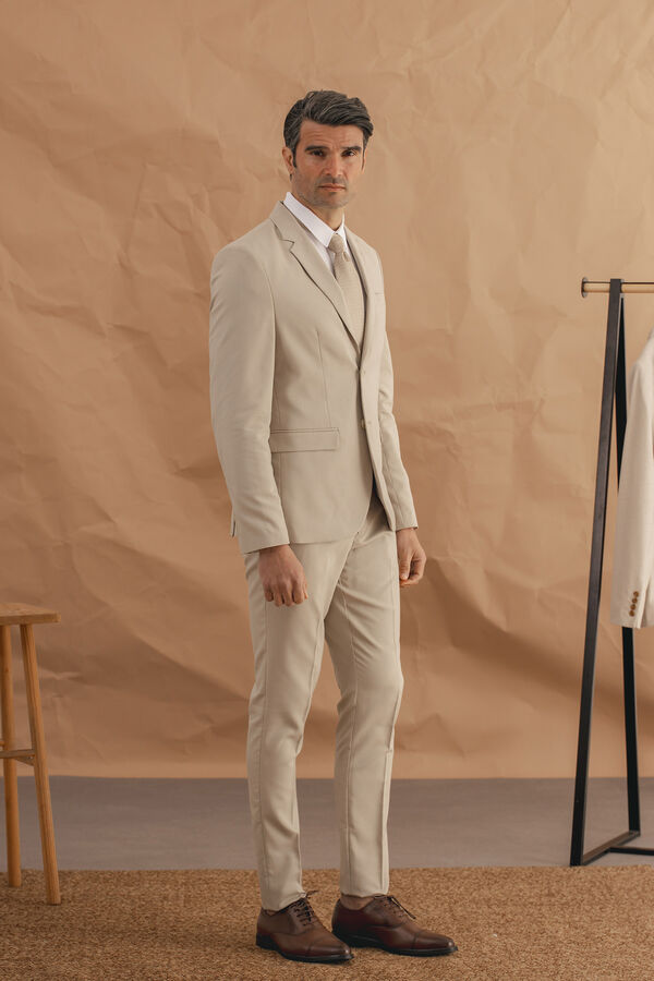 Celopman Chaqueta Traje beige