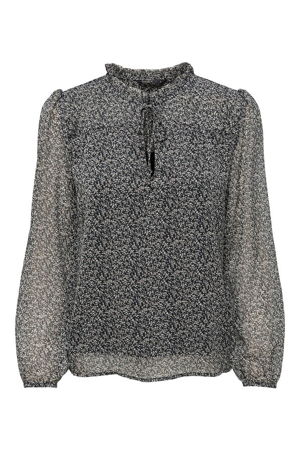 Only Blusa de gasa estampada negro