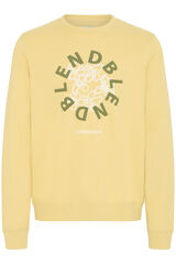 Blend Sudadera cuello redondo logo amarillo